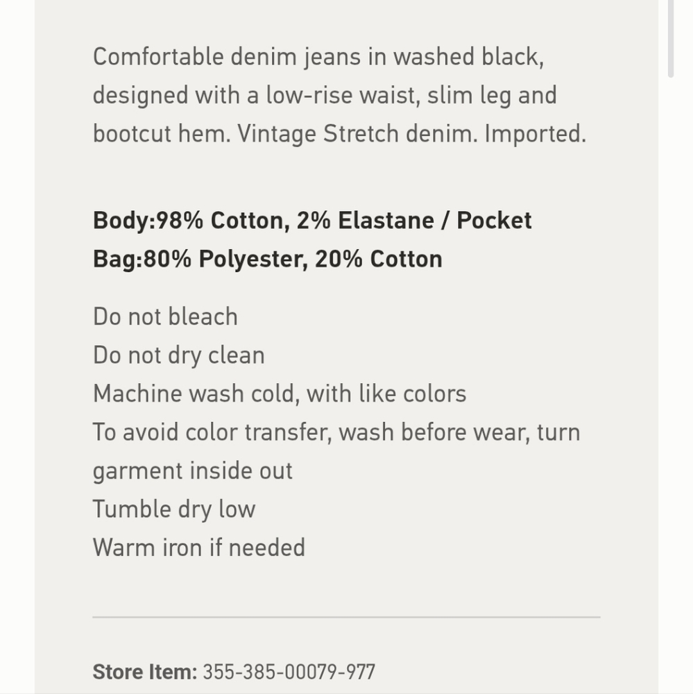 EUC Black Denim Hollister Pants 16S - Picture 5 of 6